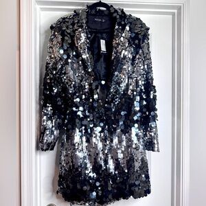 🆕 Nasty Gal Large Sequin Dress or Blazer with Back Cut Out in Great Condition